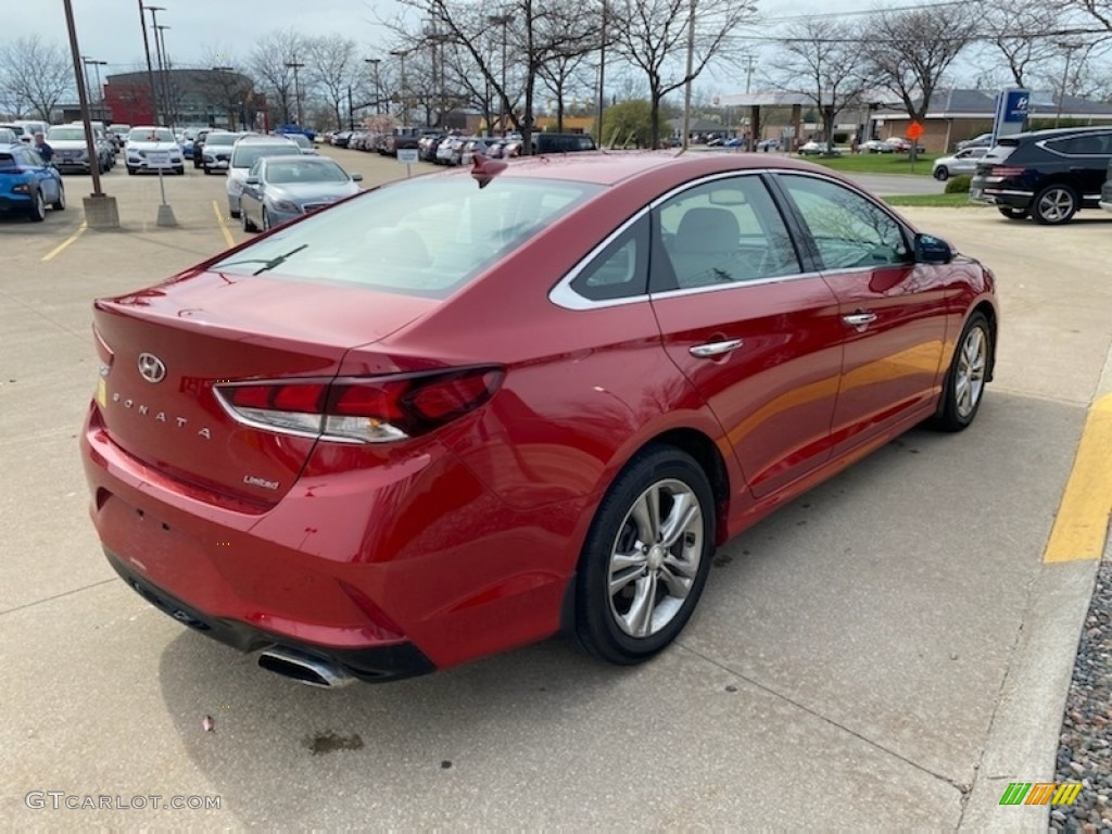 2018 Sonata Limited - Scarlet Red / Gray photo #2