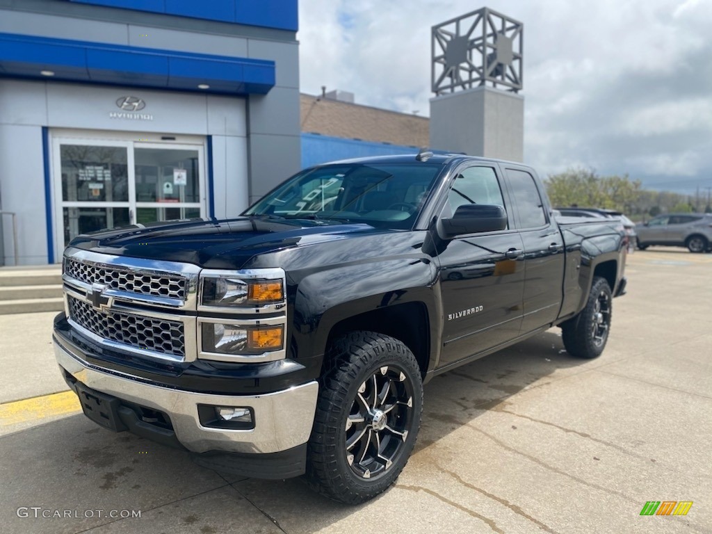 2015 Silverado 1500 LT Double Cab 4x4 - Black / Jet Black photo #1