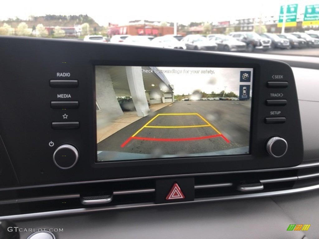 2021 Elantra Blue Hybrid - Electric Shadow / Medium Gray photo #6
