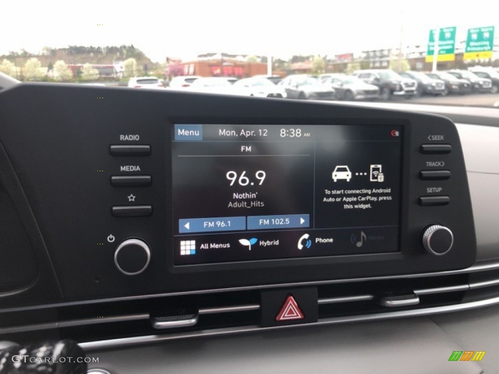 2021 Elantra Blue Hybrid - Electric Shadow / Medium Gray photo #7