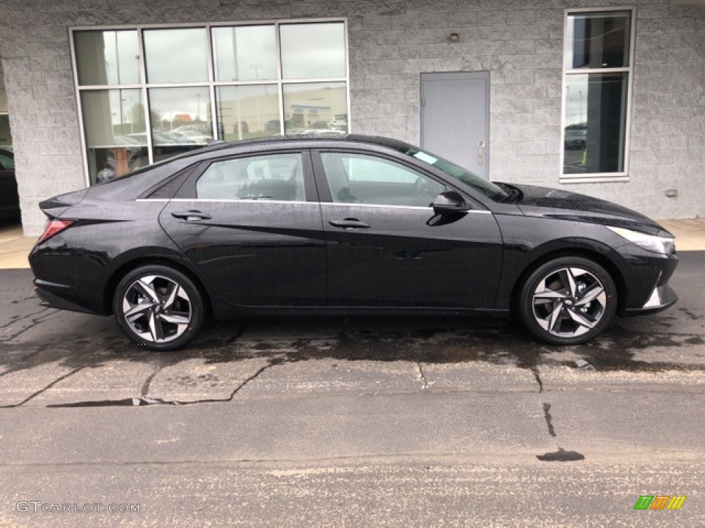 2021 Elantra Limited Hybrid - Phantom Black / Black photo #2