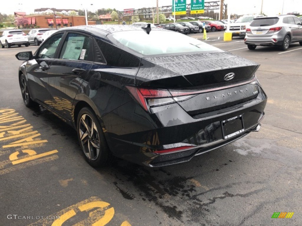 2021 Elantra Limited Hybrid - Phantom Black / Black photo #3