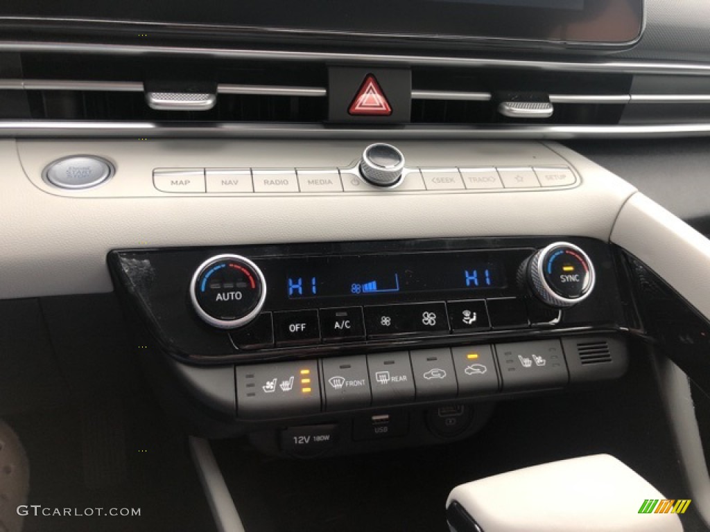 2021 Elantra Limited Hybrid - Scarlet Red Pearl / Medium Gray photo #8
