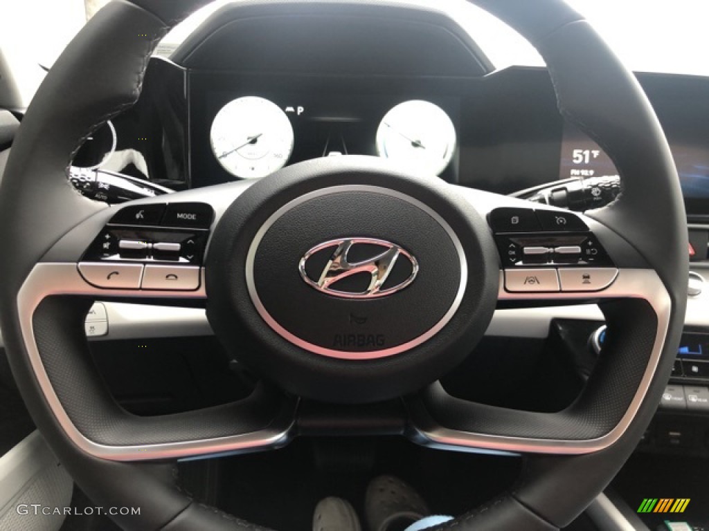 2021 Elantra Limited Hybrid - Scarlet Red Pearl / Medium Gray photo #12