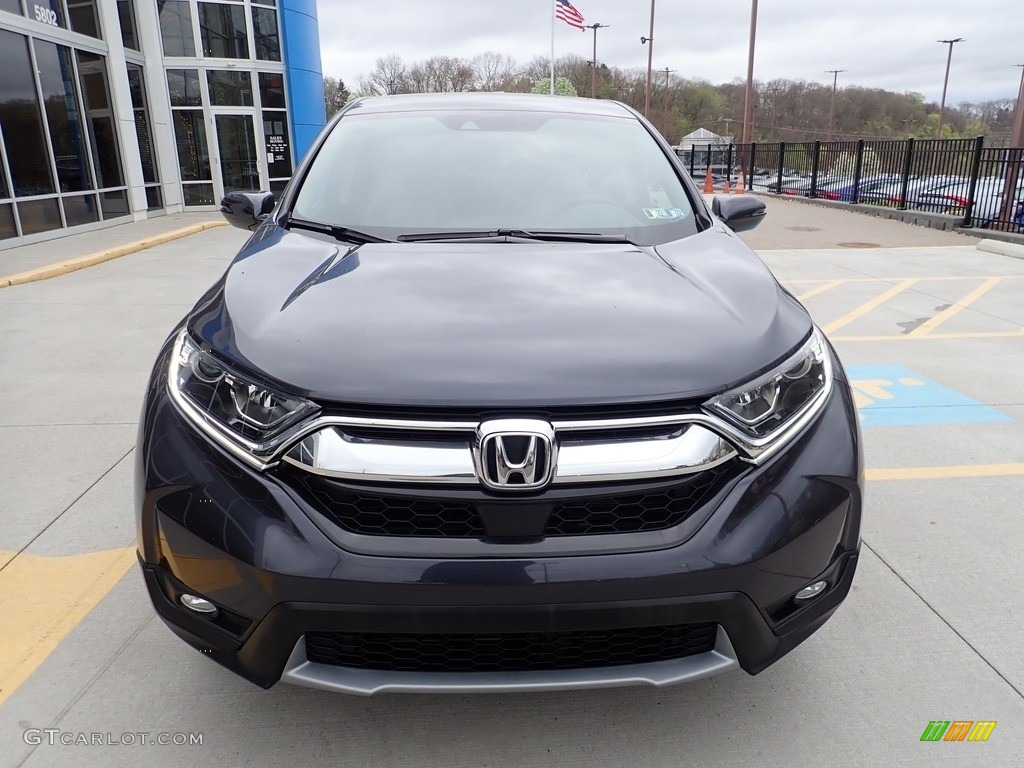 2018 CR-V EX AWD - Obsidian Blue Pearl / Gray photo #8