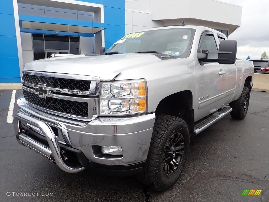 2011 Silverado 2500HD LTZ Extended Cab 4x4 - Sheer Silver Metallic / Ebony photo #2