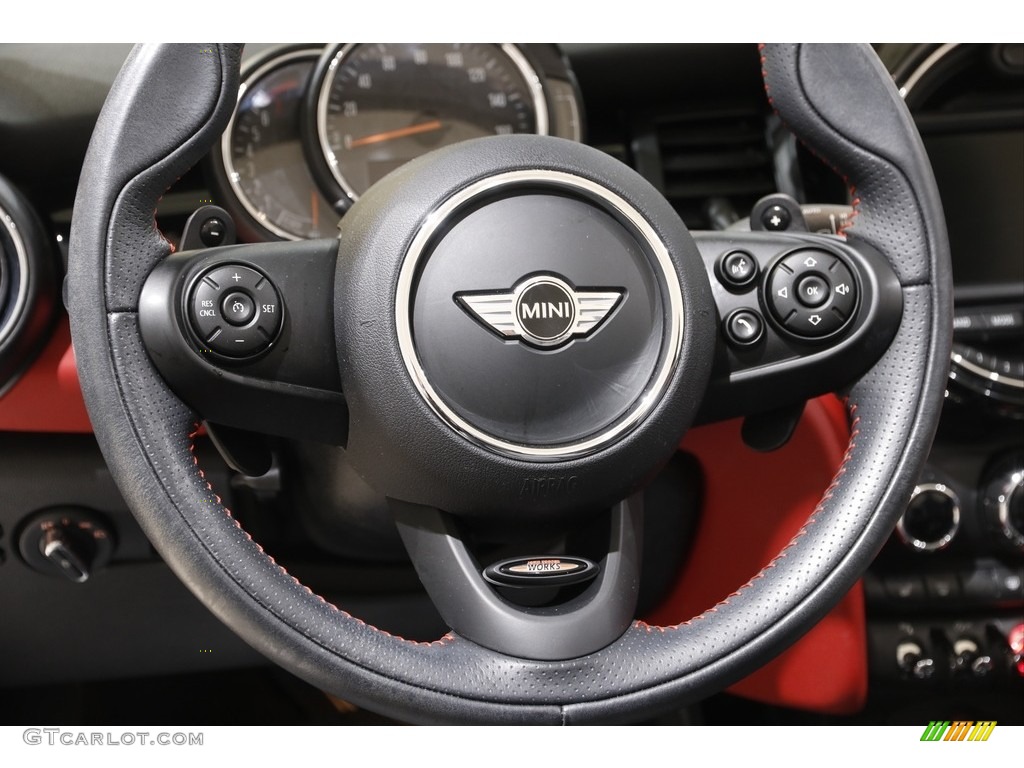 2018 Mini Convertible Cooper S Carbon Black Steering Wheel Photo #141660449
