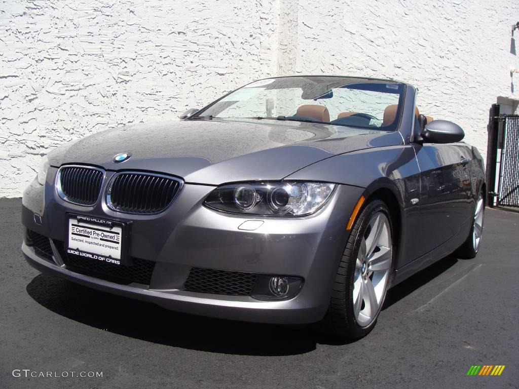 2007 3 Series 335i Convertible - Sparkling Graphite Metallic / Saddle Brown/Black photo #1