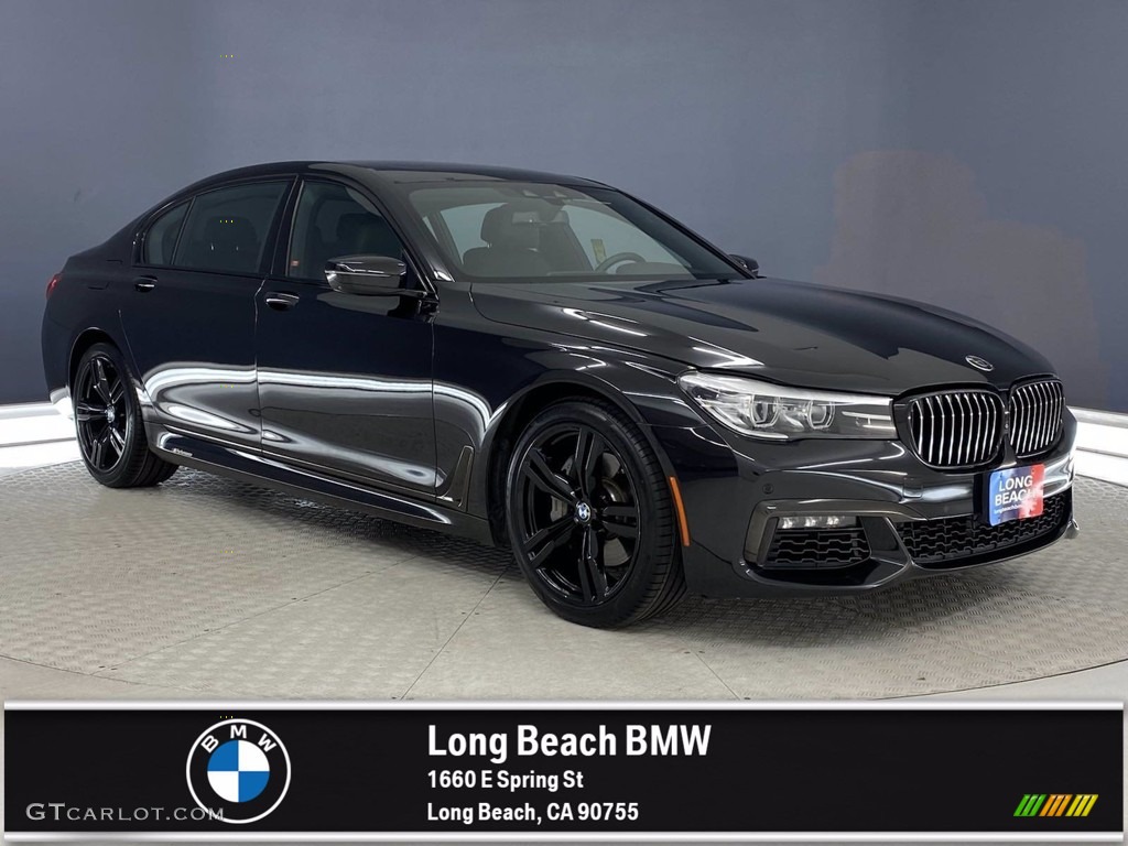 2018 7 Series 740i Sedan - Black Sapphire Metallic / Black photo #1