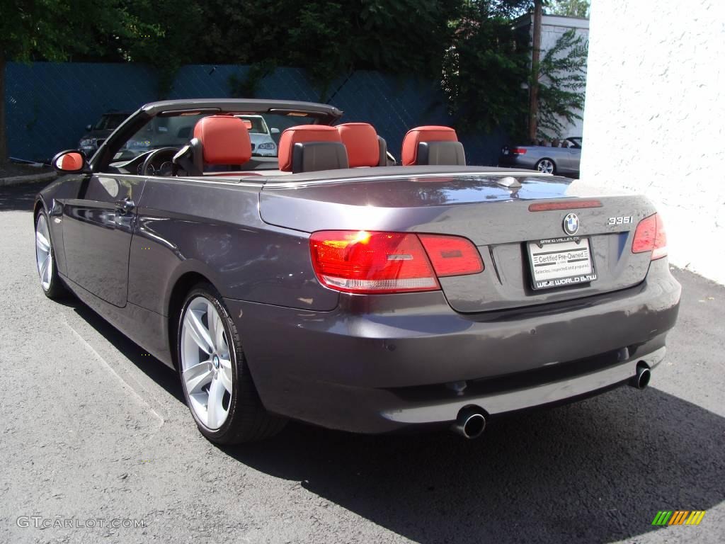 2008 3 Series 335i Convertible - Sparkling Graphite Metallic / Coral Red/Black photo #5