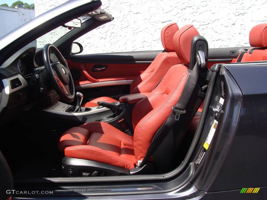 2008 3 Series 335i Convertible - Sparkling Graphite Metallic / Coral Red/Black photo #7