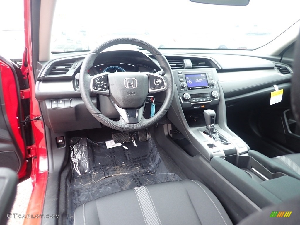 Black Interior 2021 Honda Civic LX Sedan Photo #141665712