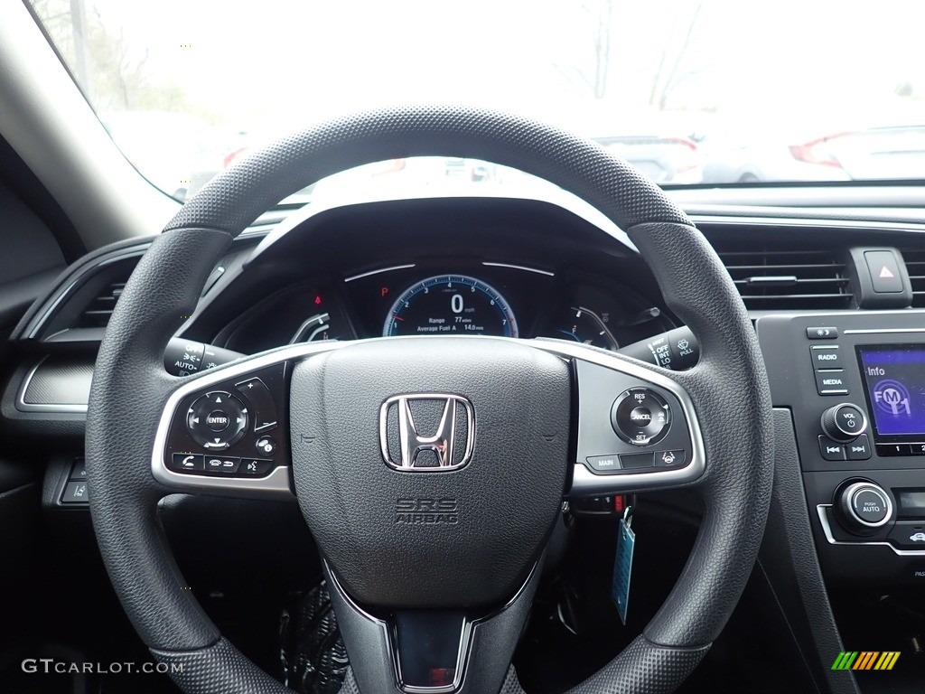2021 Honda Civic LX Sedan Black Steering Wheel Photo #141665757