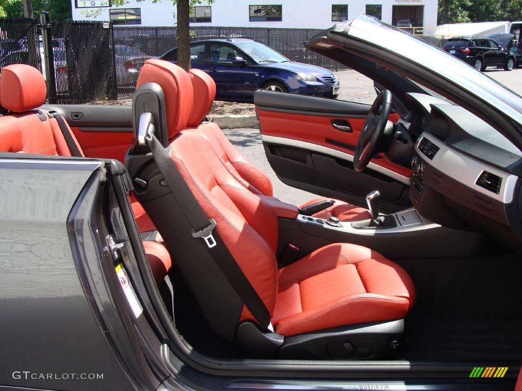 2008 3 Series 335i Convertible - Sparkling Graphite Metallic / Coral Red/Black photo #8