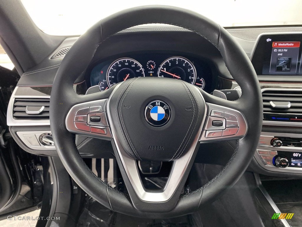 2018 7 Series 740i Sedan - Black Sapphire Metallic / Black photo #17