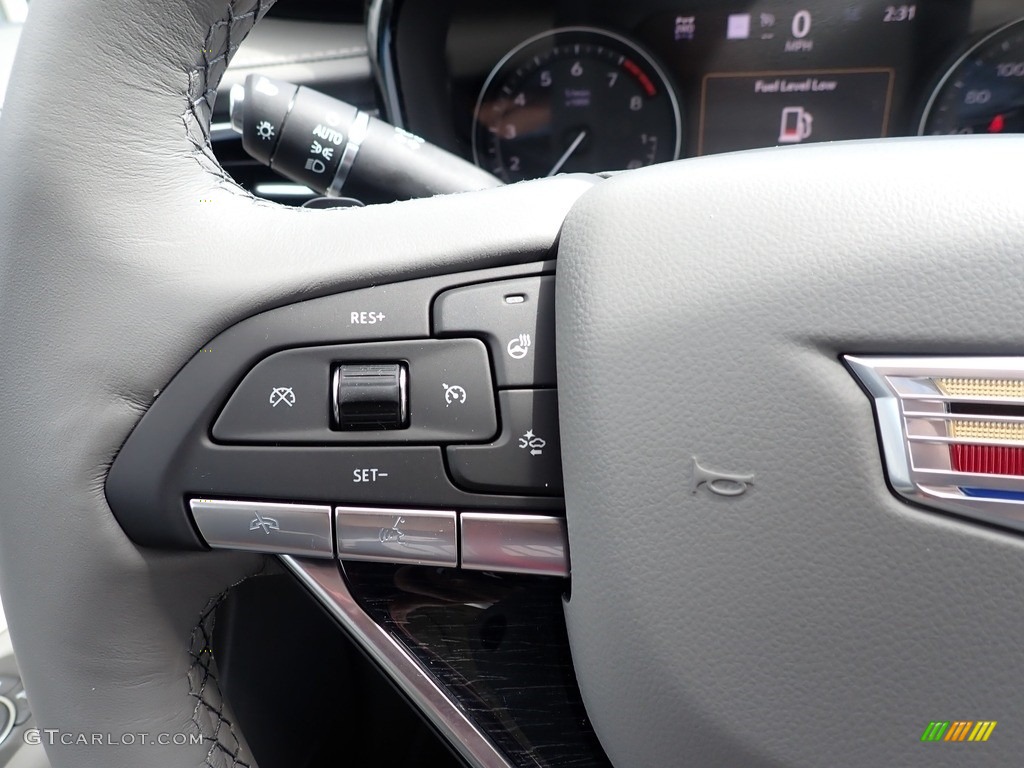 2021 Cadillac XT6 Premium Luxury AWD Cirrus/Jet Black Accents Steering Wheel Photo #141666054