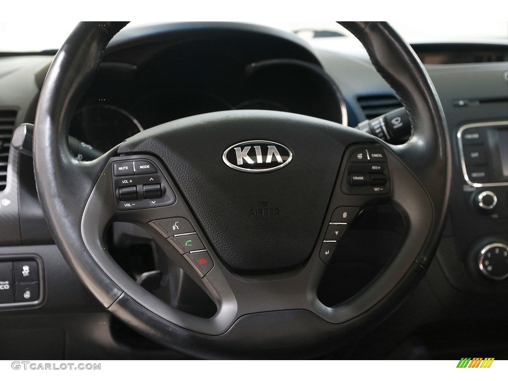2014 Kia Forte EX Black Steering Wheel Photo #141669246