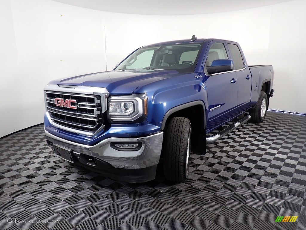 2017 Sierra 1500 SLE Double Cab 4WD - Stone Blue Metallic / Jet Black photo #8