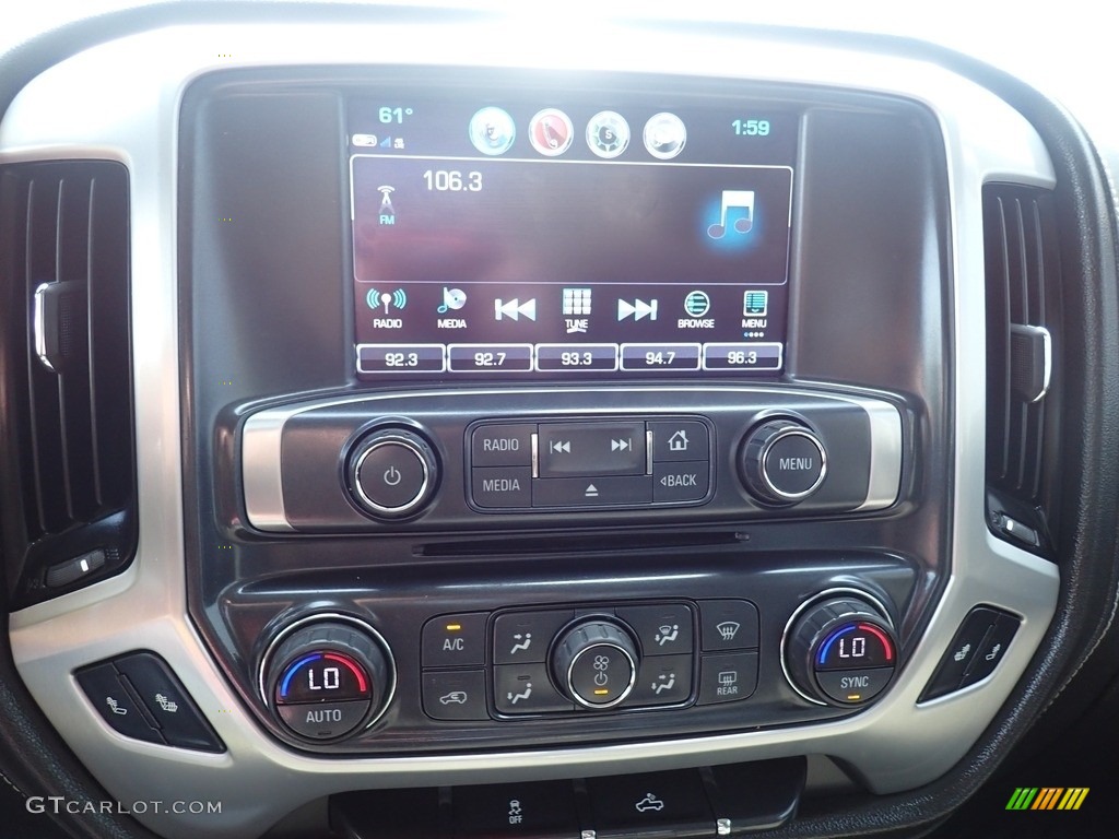 2017 Sierra 1500 SLE Double Cab 4WD - Stone Blue Metallic / Jet Black photo #25