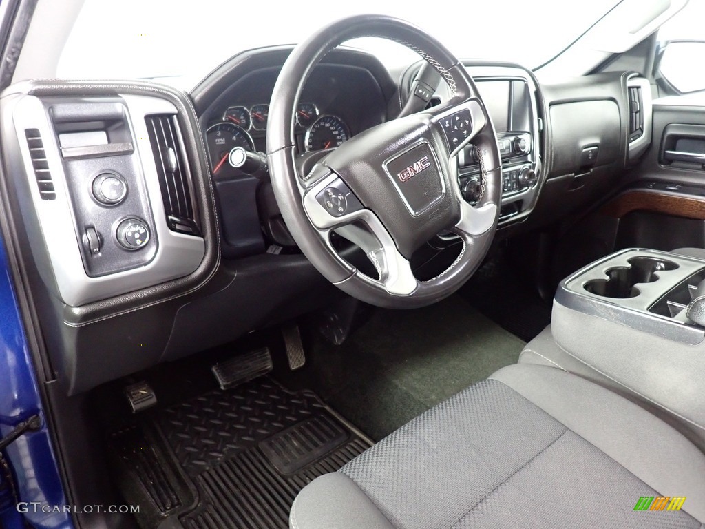 2017 Sierra 1500 SLE Double Cab 4WD - Stone Blue Metallic / Jet Black photo #31