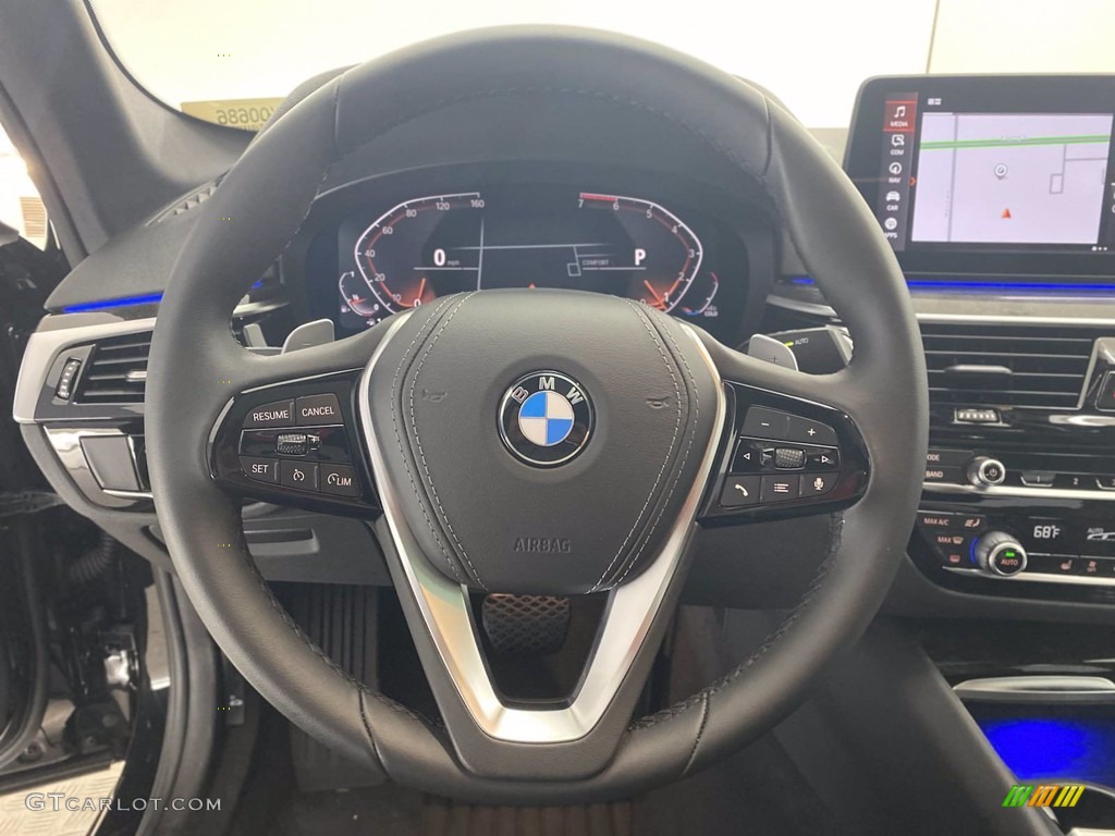 2021 5 Series 530i Sedan - Black Sapphire Metallic / Black photo #14