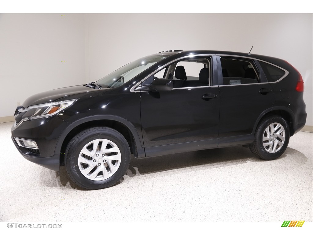 2016 CR-V EX AWD - Crystal Black Pearl / Black photo #3
