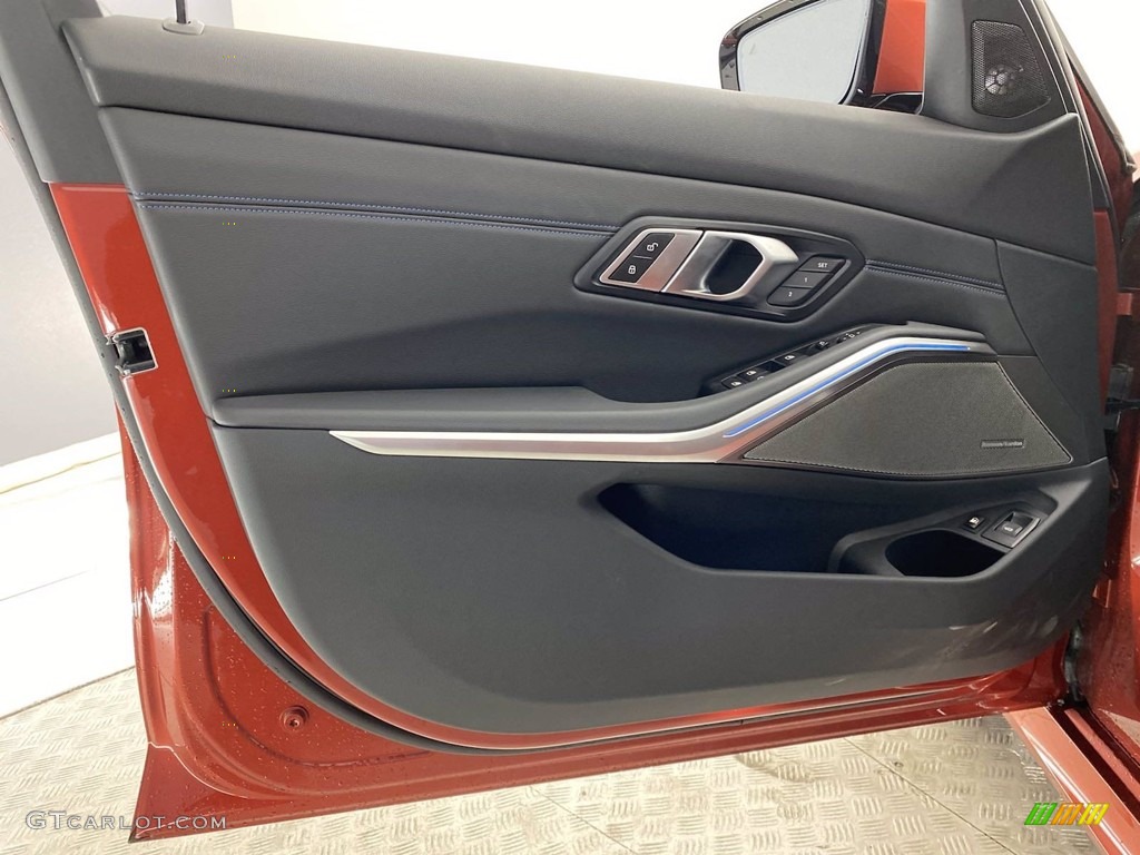 2021 BMW 3 Series 330e Sedan Black Door Panel Photo #141671580