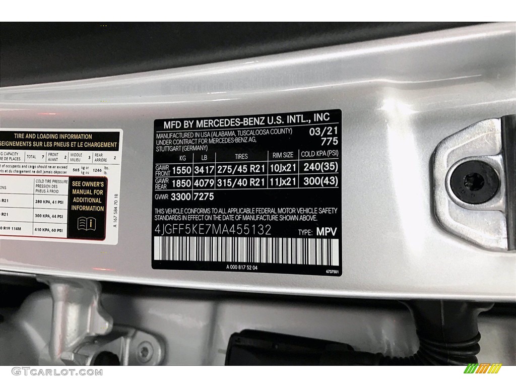 2021 GLS 450 4Matic - Iridium Silver Metallic / Black photo #11