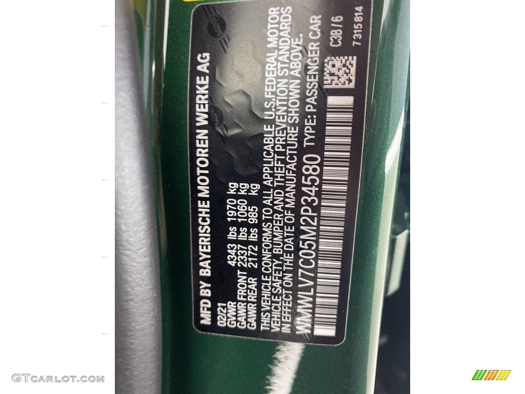 2021 Mini Clubman Cooper S Color Code Photos