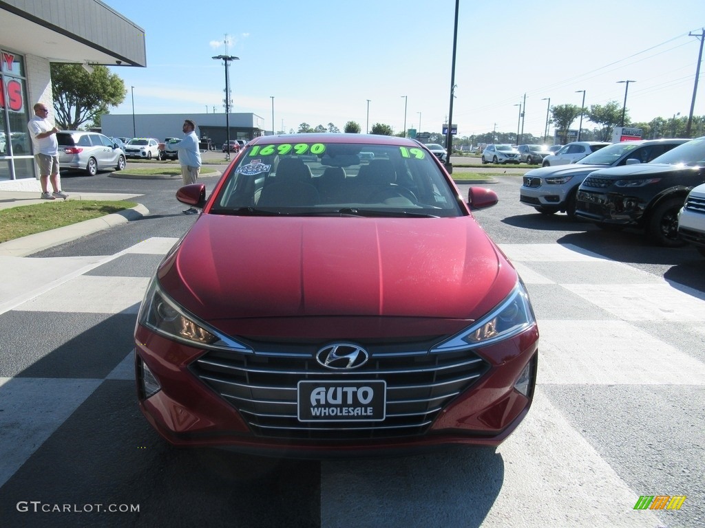 2019 Elantra Value Edition - Scarlet Red / Beige photo #2