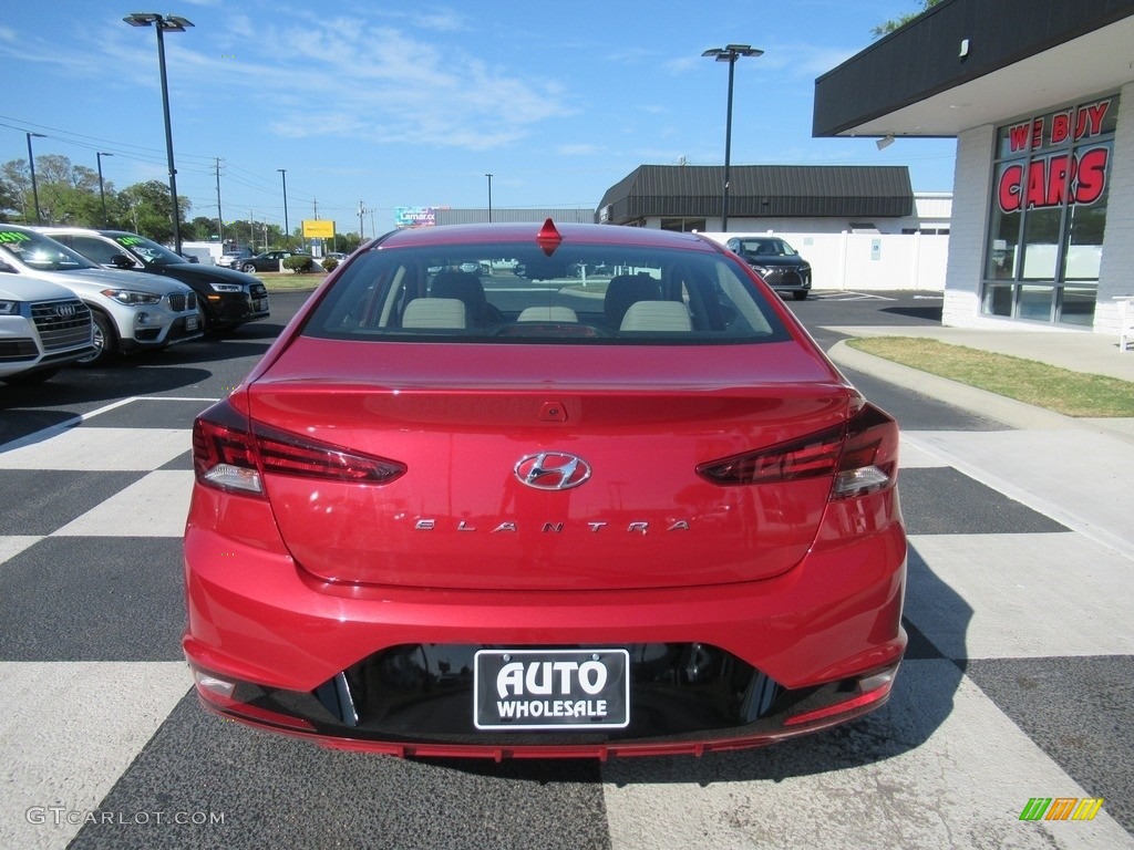 2019 Elantra Value Edition - Scarlet Red / Beige photo #4