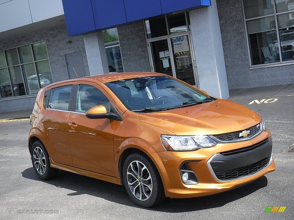 2017 Sonic LT Hatchback - Orange Burst Metallic / Jet Black photo #1