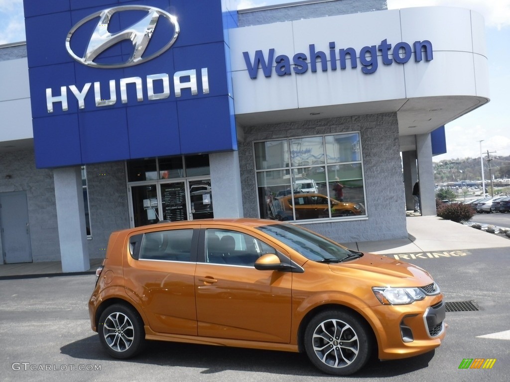 2017 Sonic LT Hatchback - Orange Burst Metallic / Jet Black photo #2