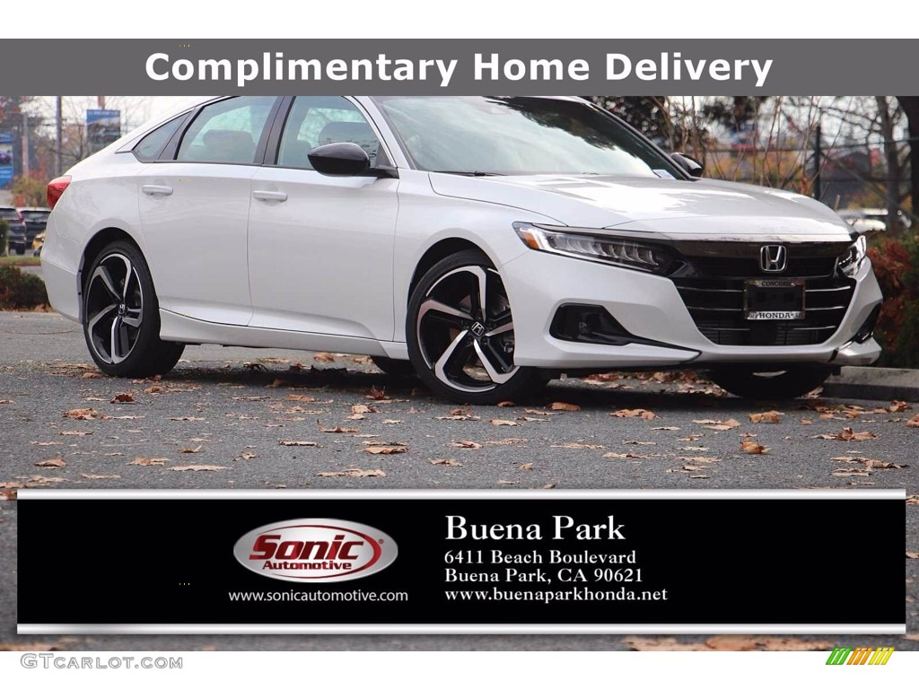 2021 Accord Sport - Platinum White Pearl / Black photo #1