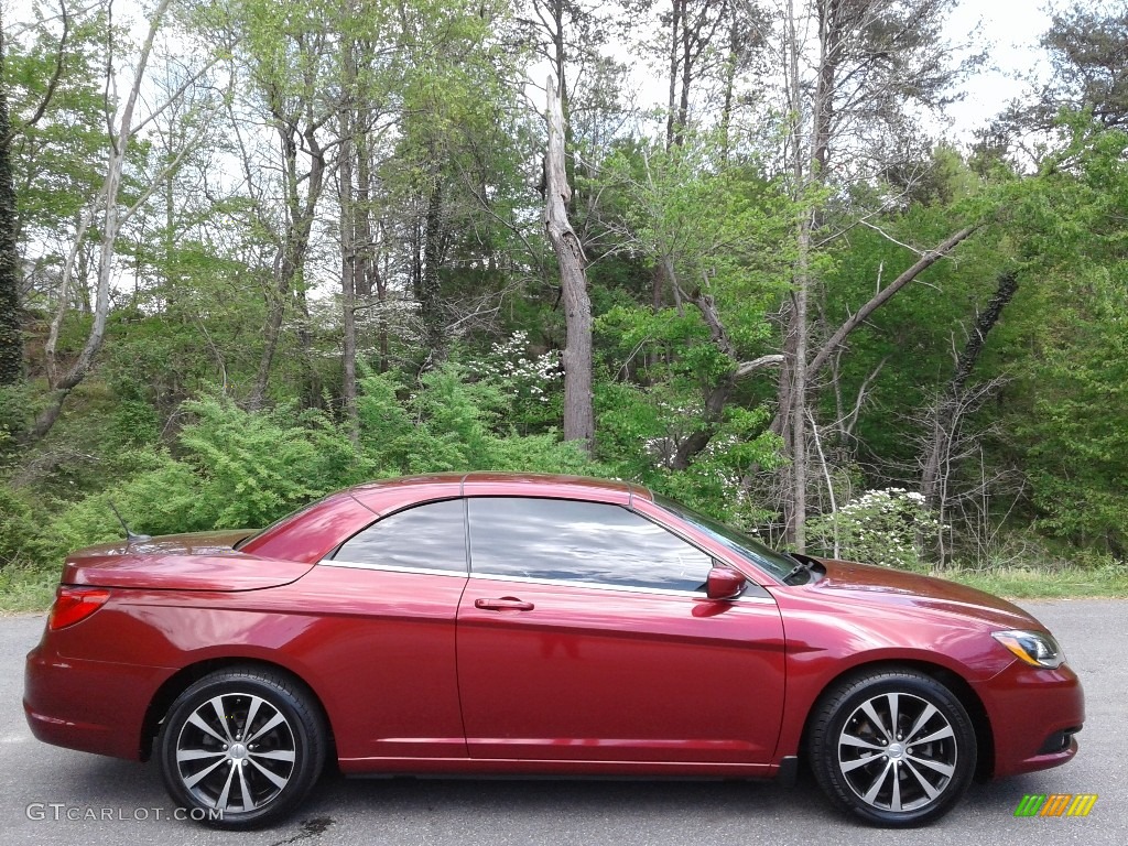 2012 200 S Convertible - Deep Cherry Red Crystal Pearl Coat / Black photo #6