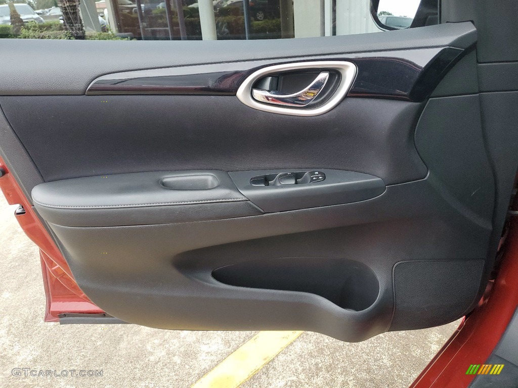 2016 Nissan Sentra SV Charcoal Door Panel Photo #141684224