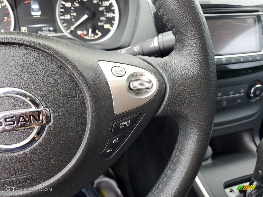 2016 Nissan Sentra SV Charcoal Steering Wheel Photo #141684304