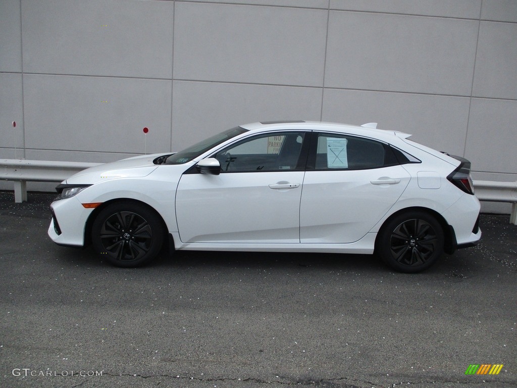 2019 Civic EX Hatchback - Taffeta White / Black photo #2
