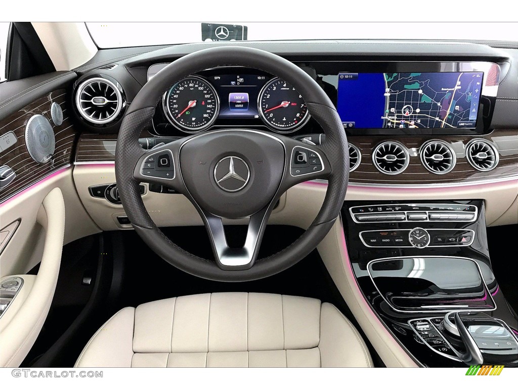 2018 Mercedes-Benz E 400 Convertible Macchiato Beige/Espresso Brown Dashboard Photo #141686065