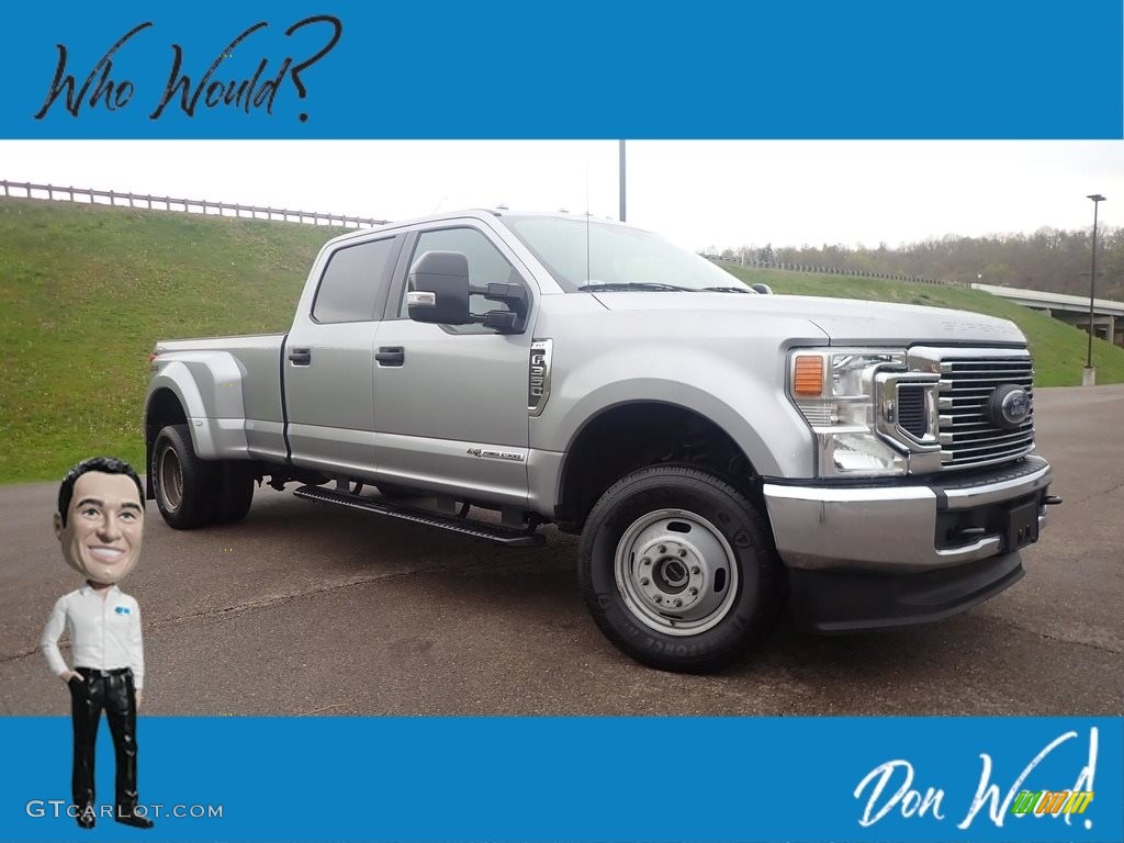 2020 F350 Super Duty XLT Crew Cab 4x4 - Iconic Silver / Medium Earth Gray photo #1