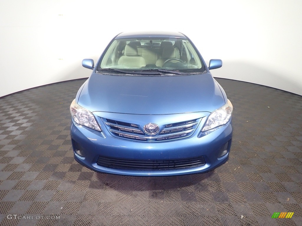 2013 Corolla LE - Nautical Blue Metallic / Bisque photo #4