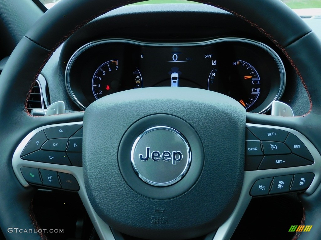 2021 Jeep Grand Cherokee Trailhawk 4x4 Black Steering Wheel Photo #141689046