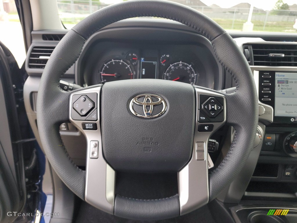 2021 Toyota 4Runner SR5 Premium Black/Graphite Steering Wheel Photo #141692418