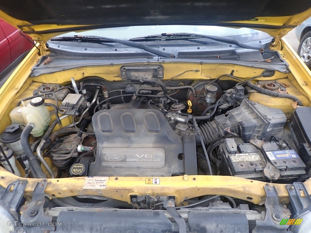 2001 Escape XLT V6 4WD - Chrome Yellow Metallic / Medium Graphite Grey photo #6