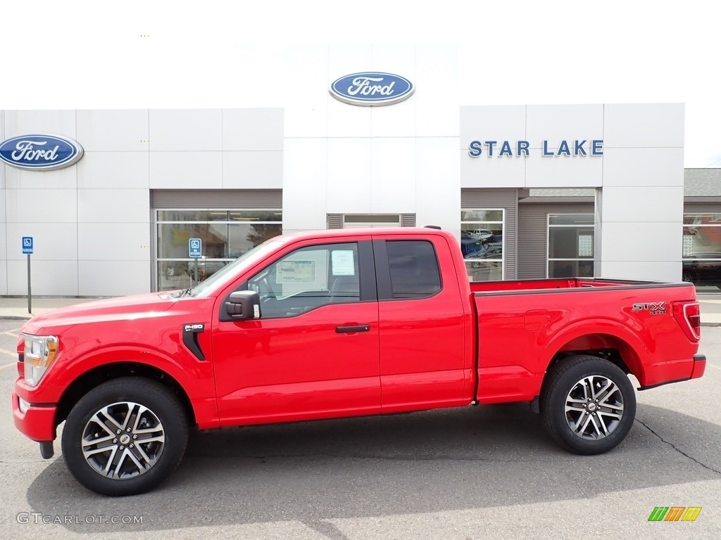 2021 F150 STX SuperCab 4x4 - Race Red / Black photo #1