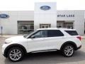 2021 Star White Metallic Tri-Coat Ford Explorer Platinum 4WD  photo #1