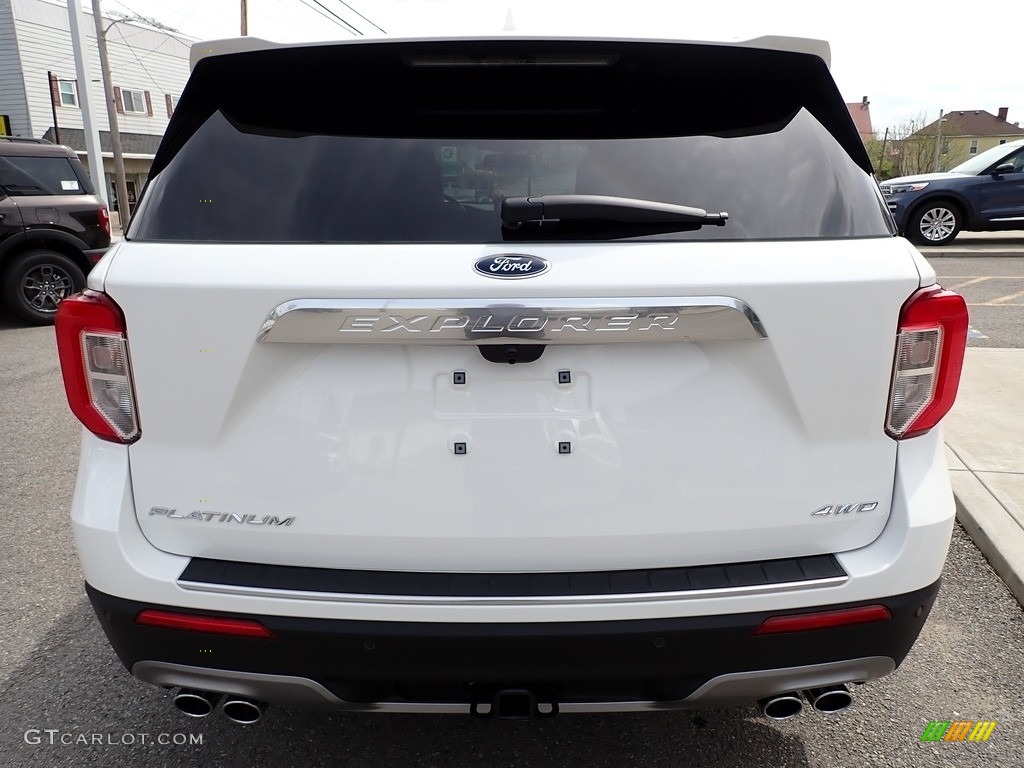 2021 Explorer Platinum 4WD - Star White Metallic Tri-Coat / Ebony photo #4