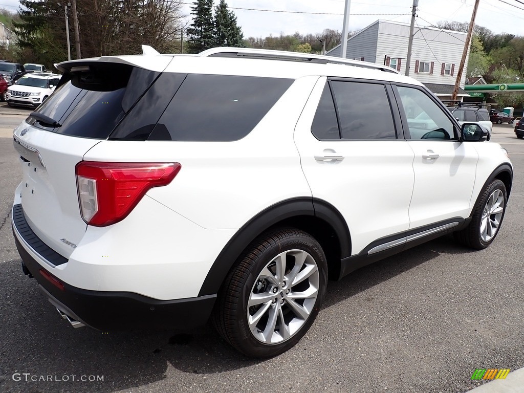 2021 Explorer Platinum 4WD - Star White Metallic Tri-Coat / Ebony photo #6