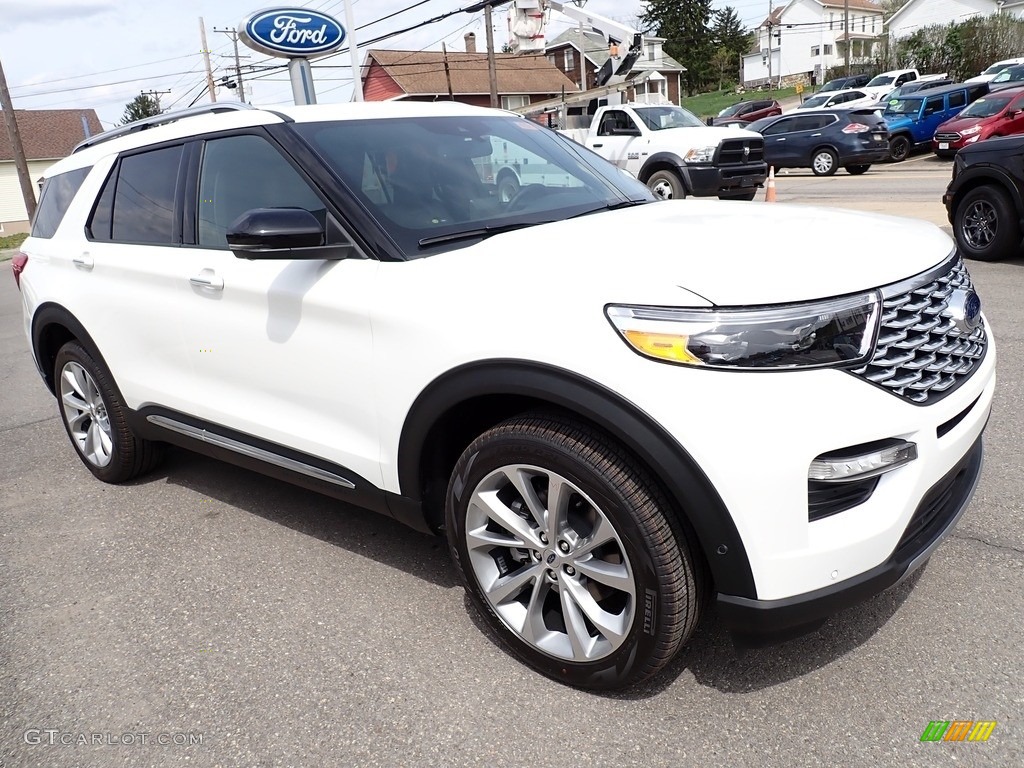 2021 Explorer Platinum 4WD - Star White Metallic Tri-Coat / Ebony photo #8