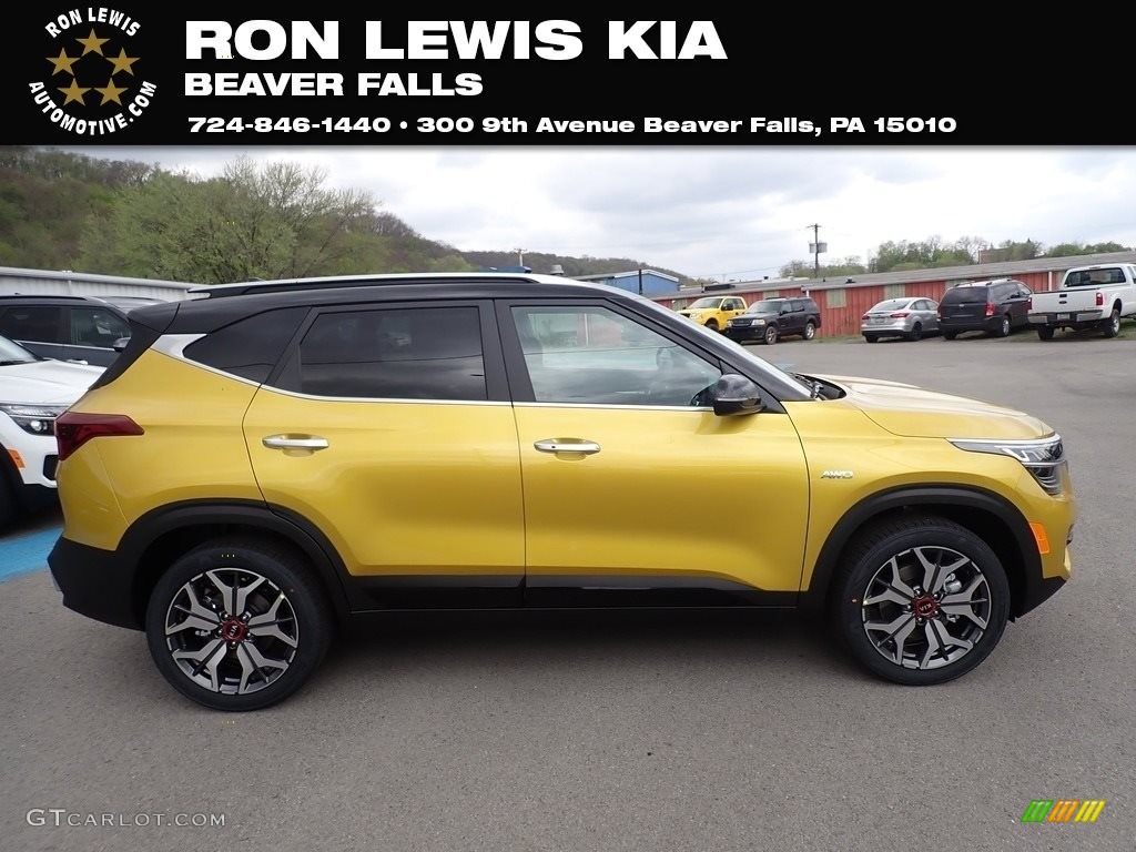 2021 Seltos SX Turbo AWD - Starbright Yellow / Black photo #1